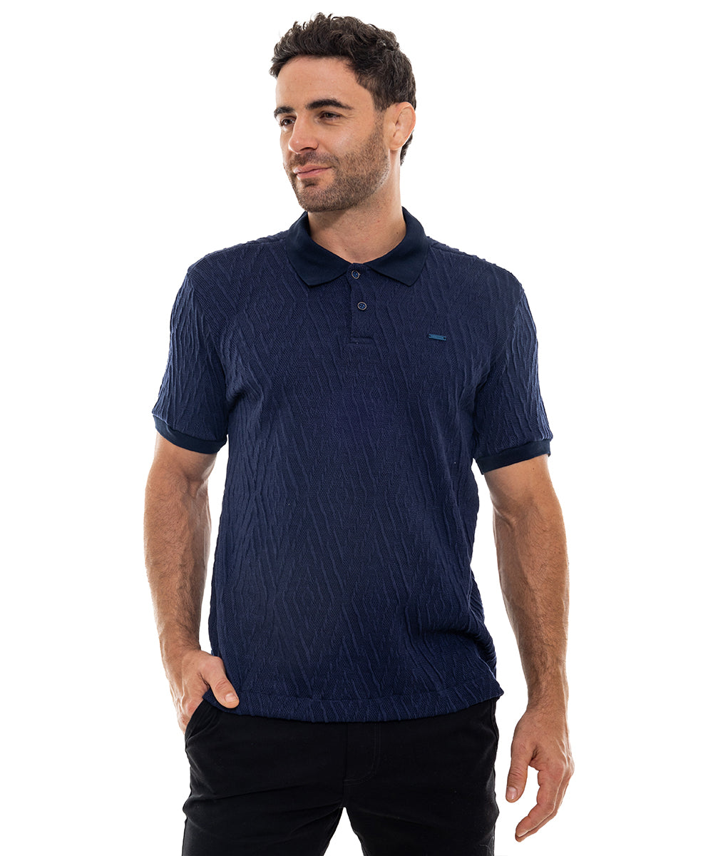 POLO JERSEY TEJIDO AZUL OSCURO