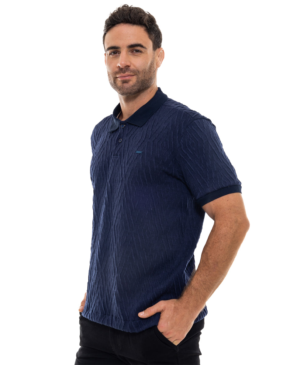 POLO JERSEY TEJIDO AZUL OSCURO
