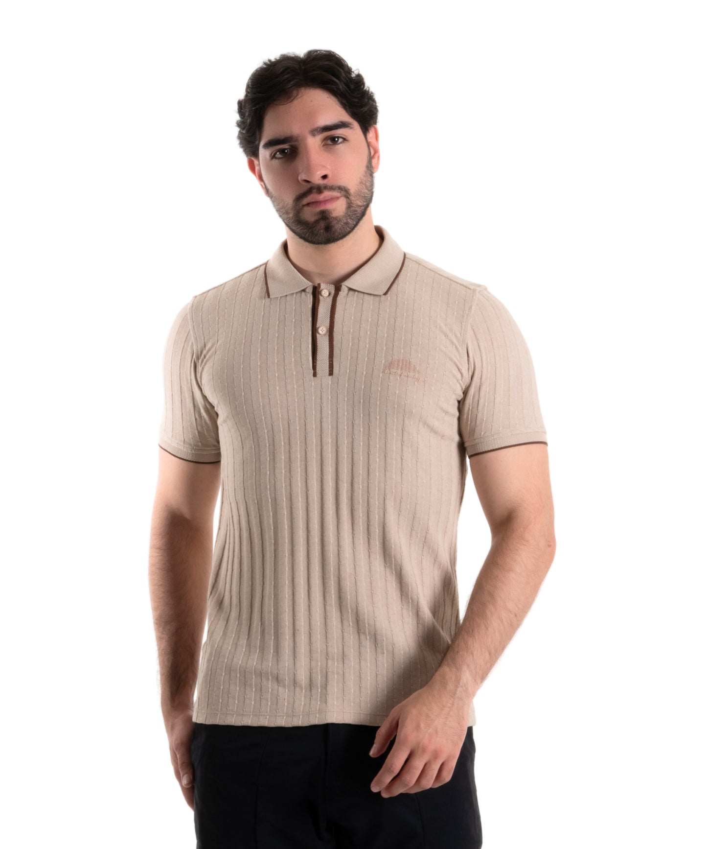 POLO RIB PLANO KAKI