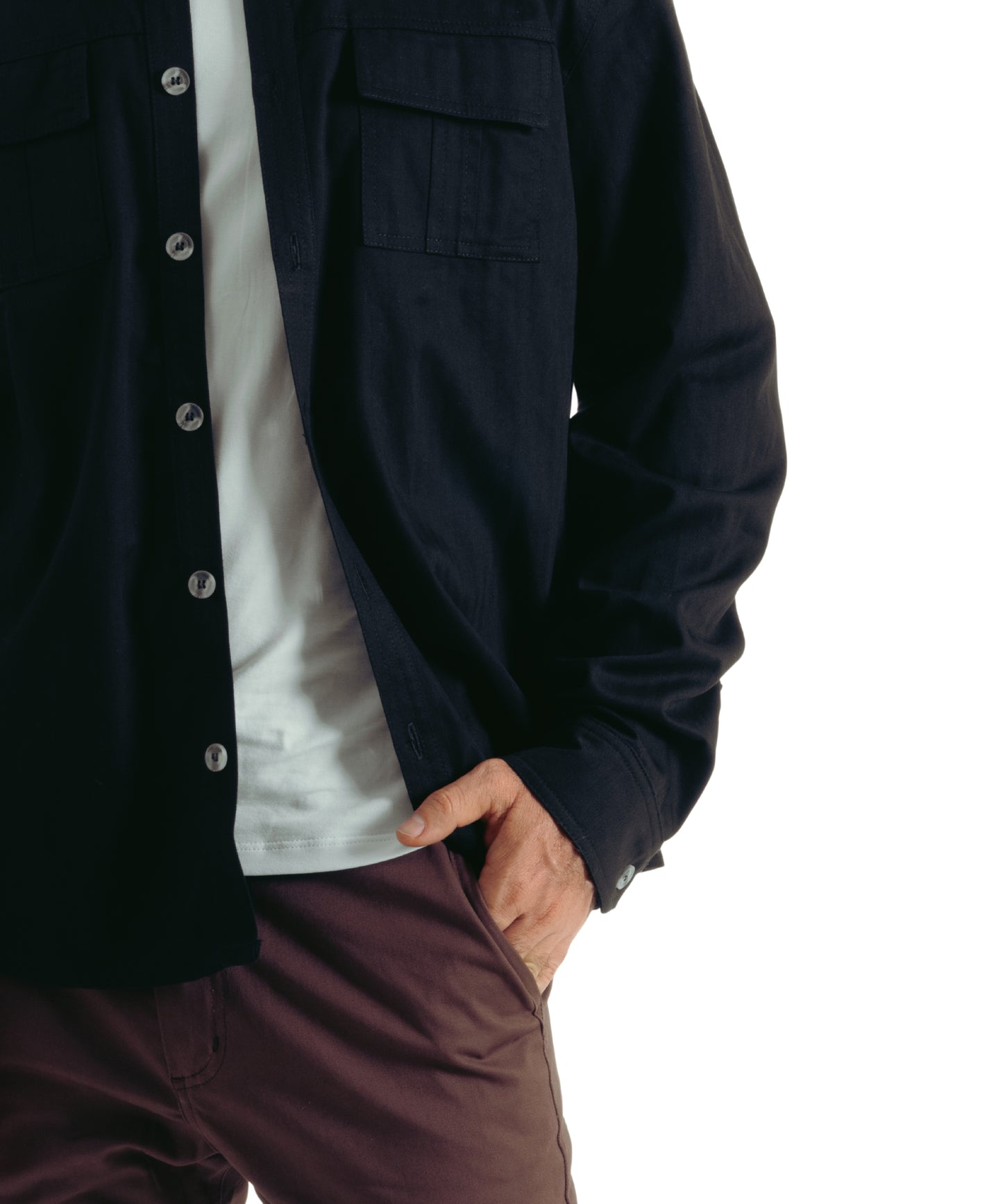 CHAQUETA CASUAL CARGO NEGRO