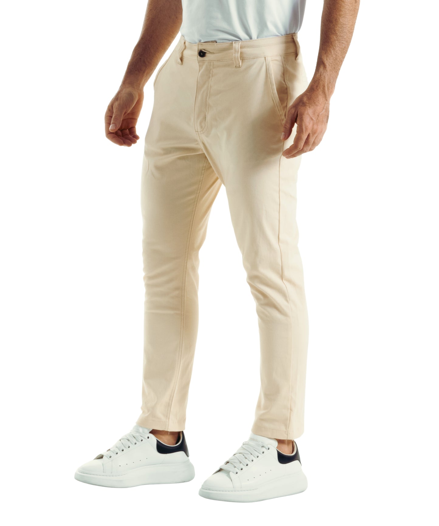 PANTALON CLASICO CREMA