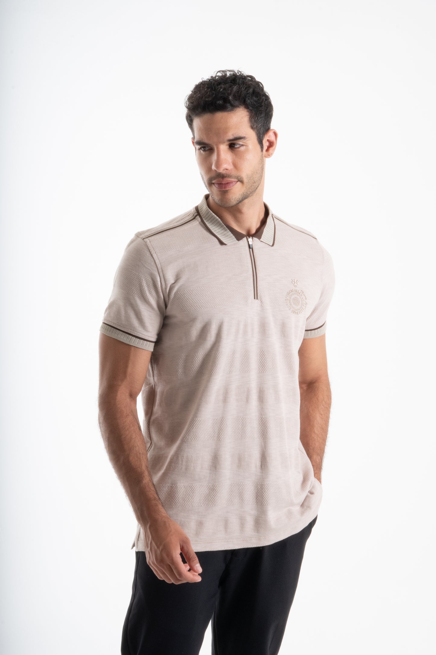POLO TEXTURA LIGERA CAMEL