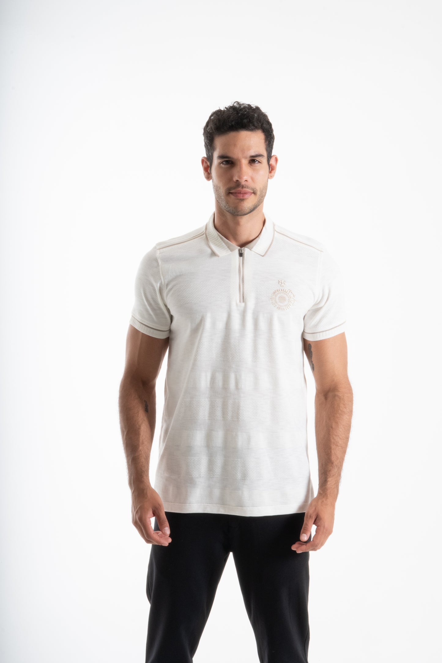 POLO TEXTURA LIGERA CREMA