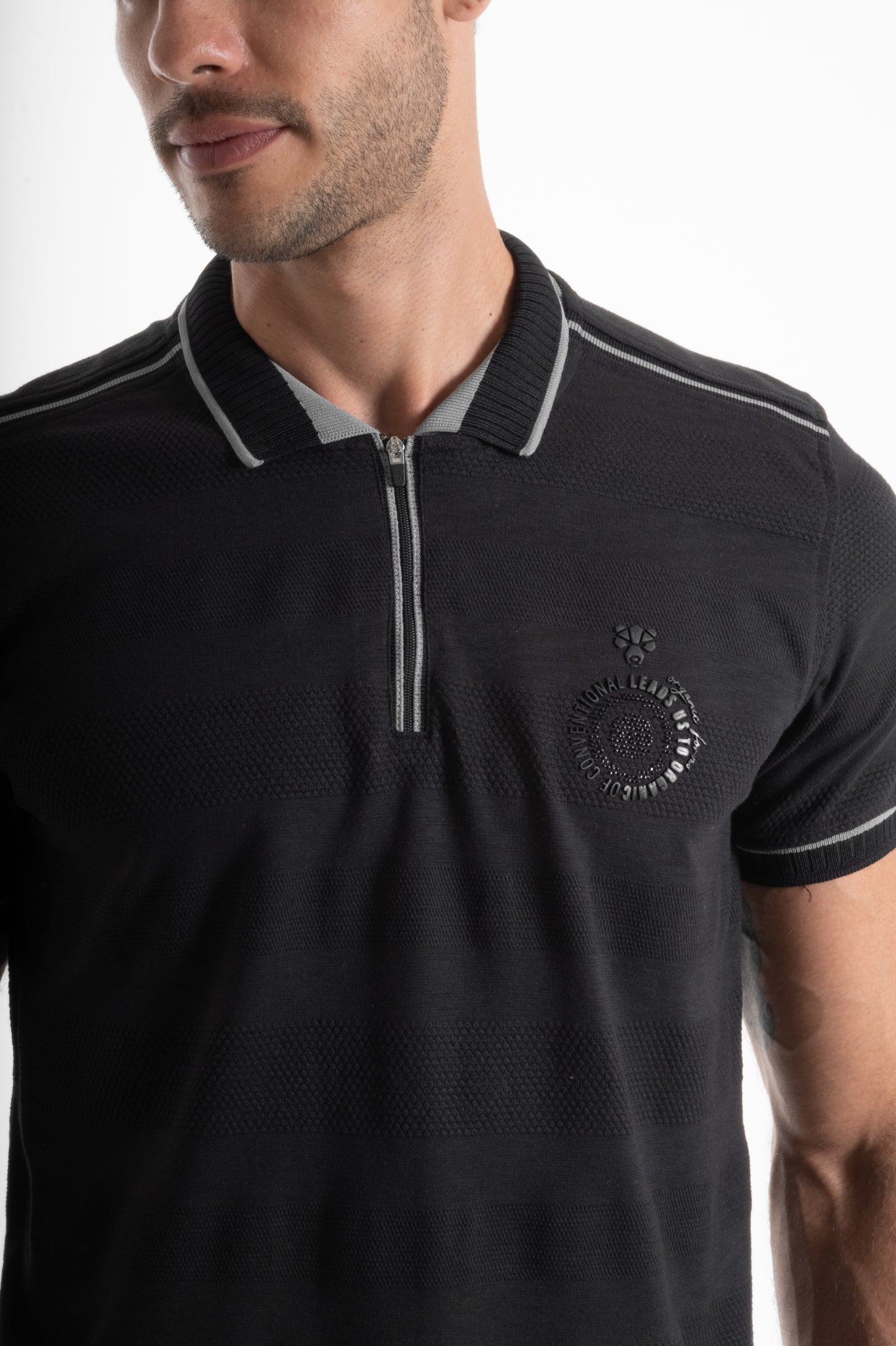 POLO TEXTURA LIGERA NEGRO