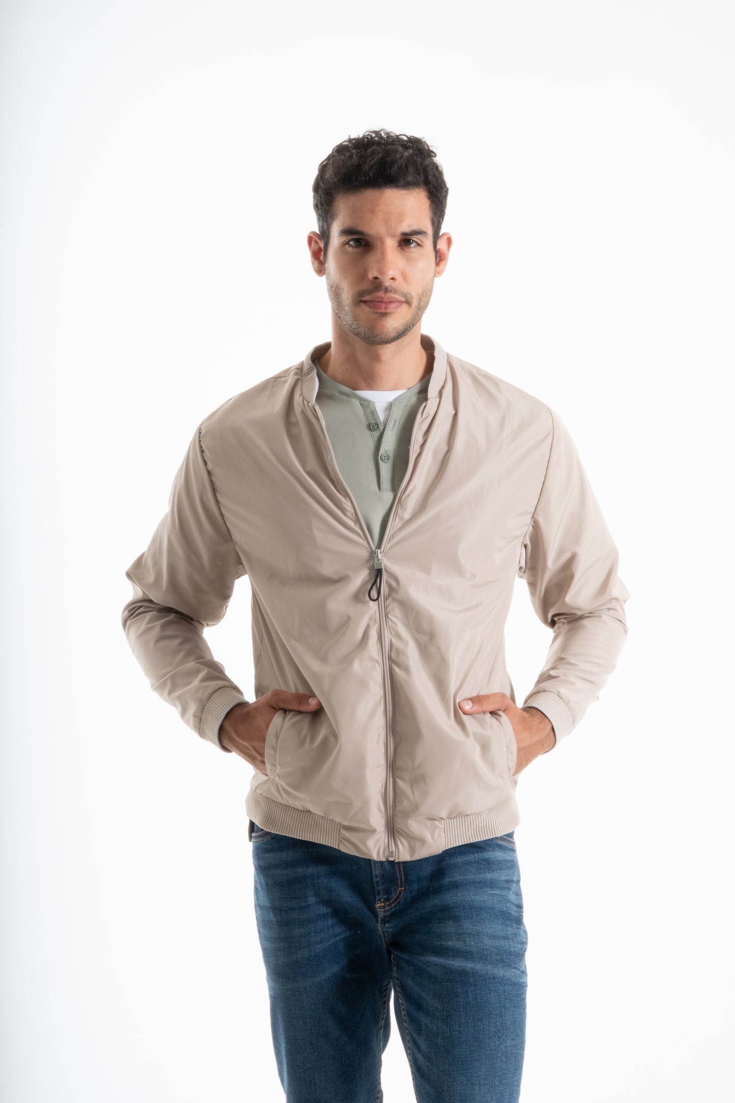 CHAQUETA BOMBER LIGERA KAKI