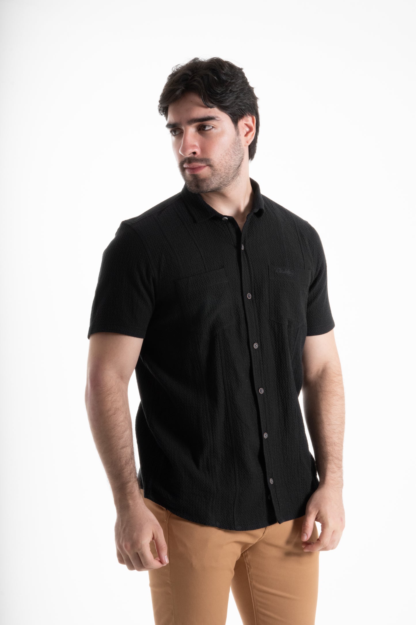 CAMISA TEXTURA PANAL NEGRO