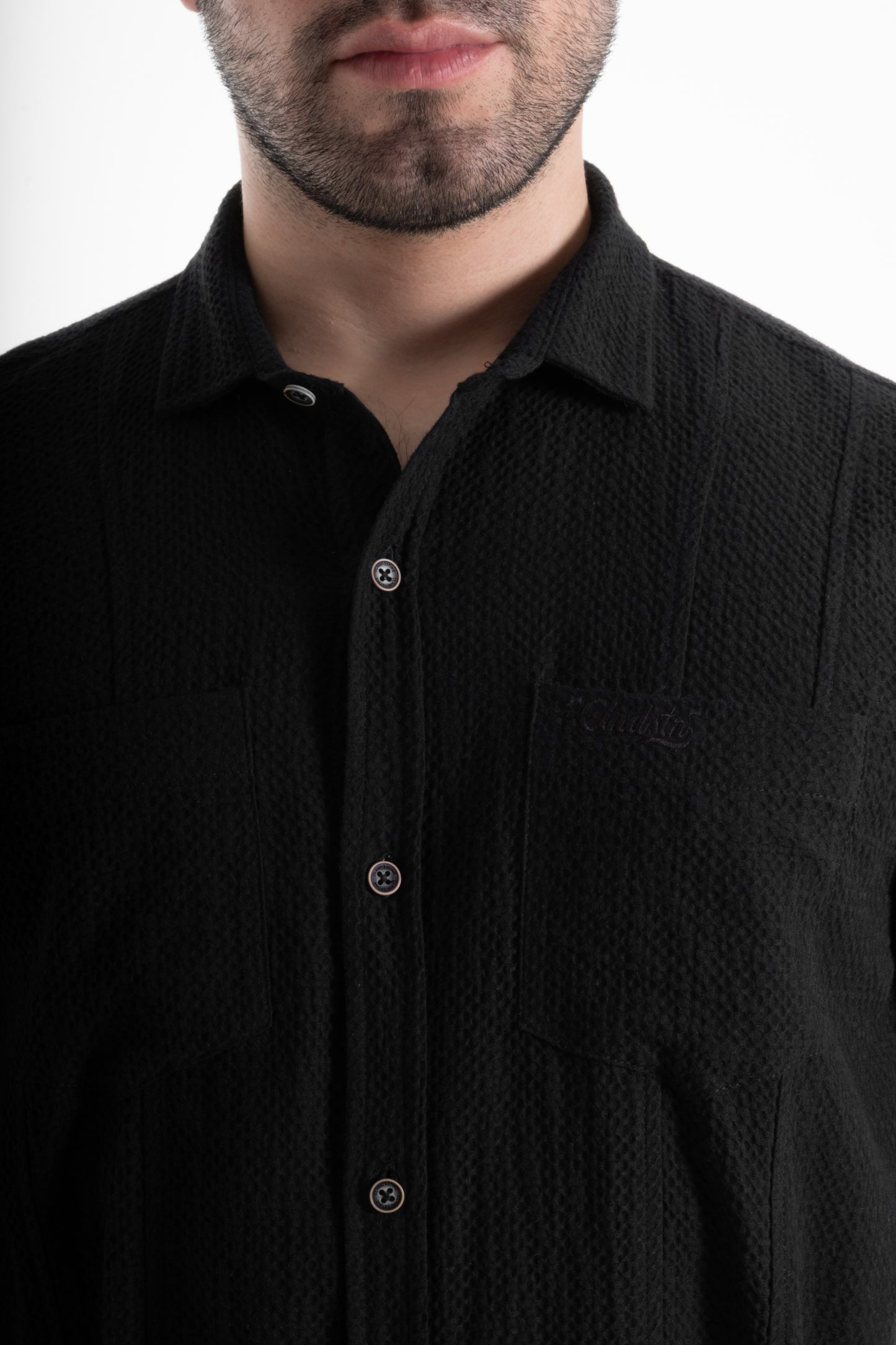 CAMISA TEXTURA PANAL NEGRO
