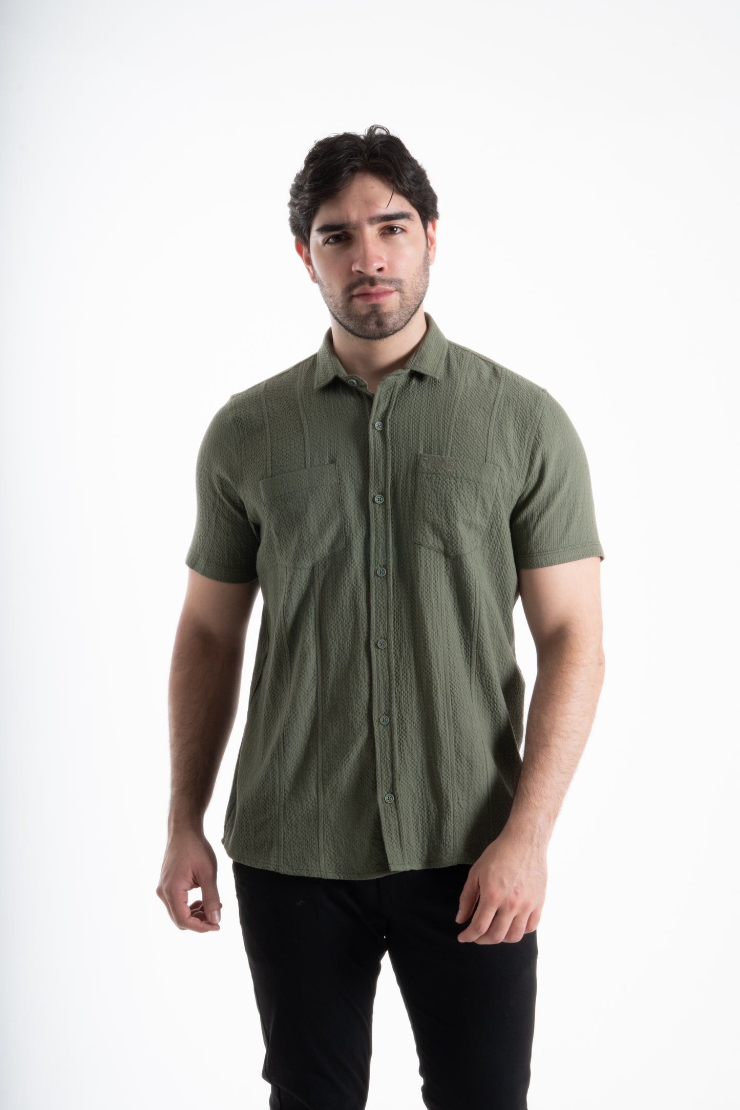 CAMISA TEXTURA PANAL VERDE