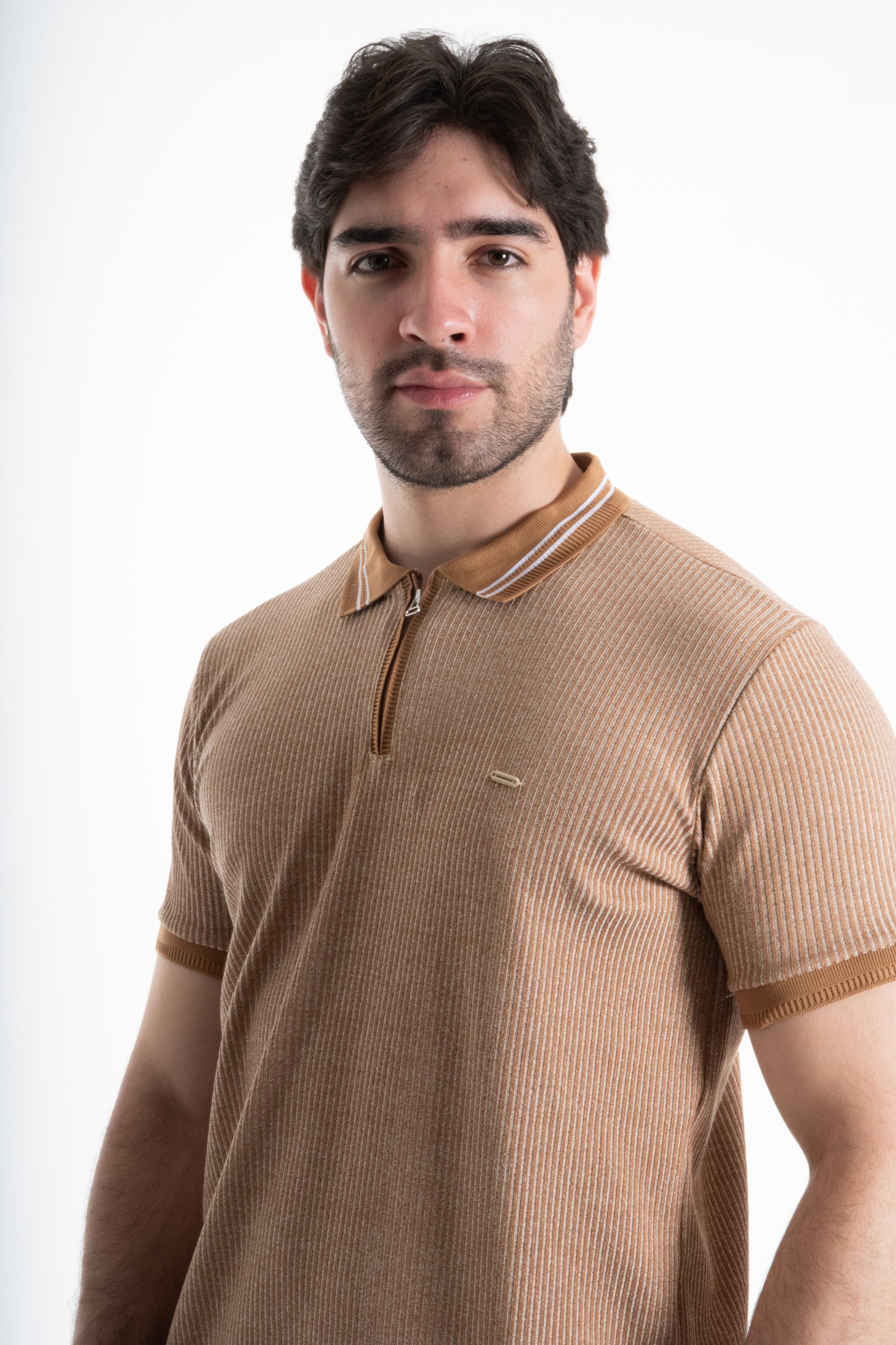 POLO CLASICA CON CREMALLERA KAKI
