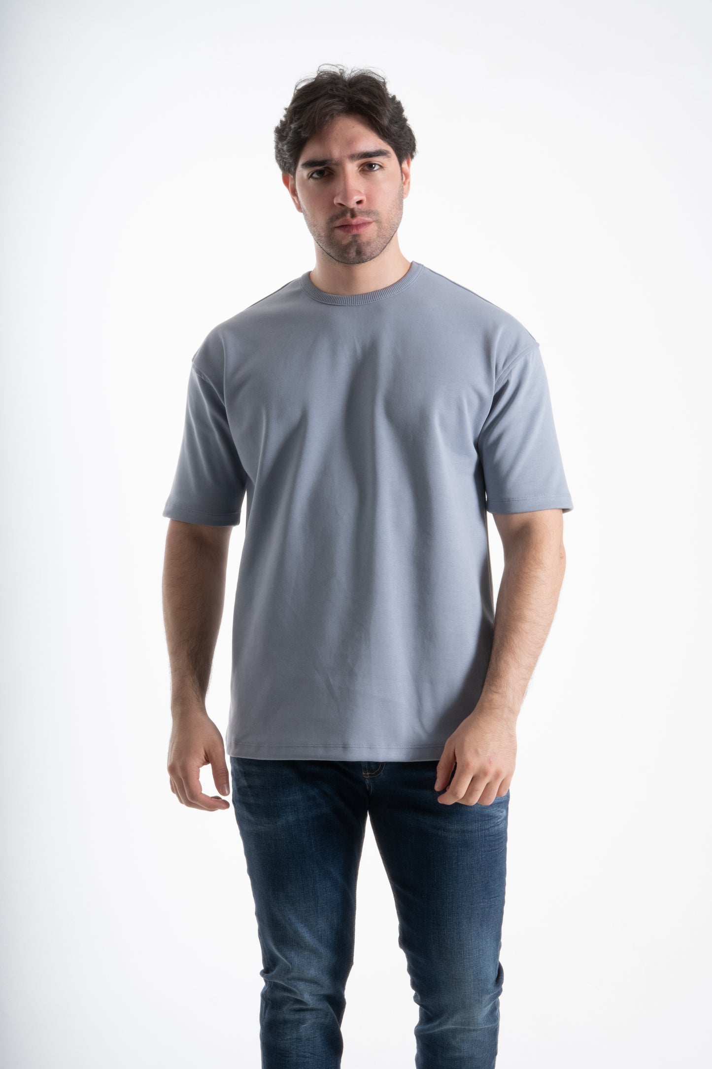 CAMISETA OVERSIZE ESTAMPADA AZUL