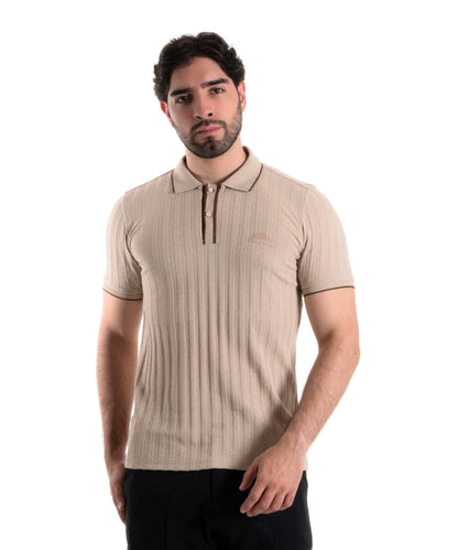 POLO RIB PLANO KAKI