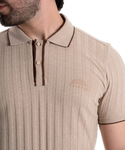 POLO RIB PLANO KAKI