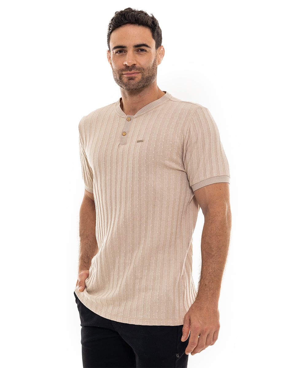 Camiseta Rib Crema