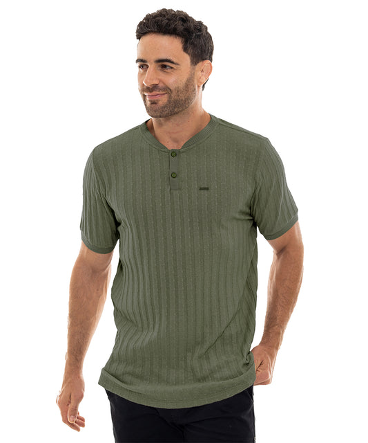 Camiseta Rib Verde Militar