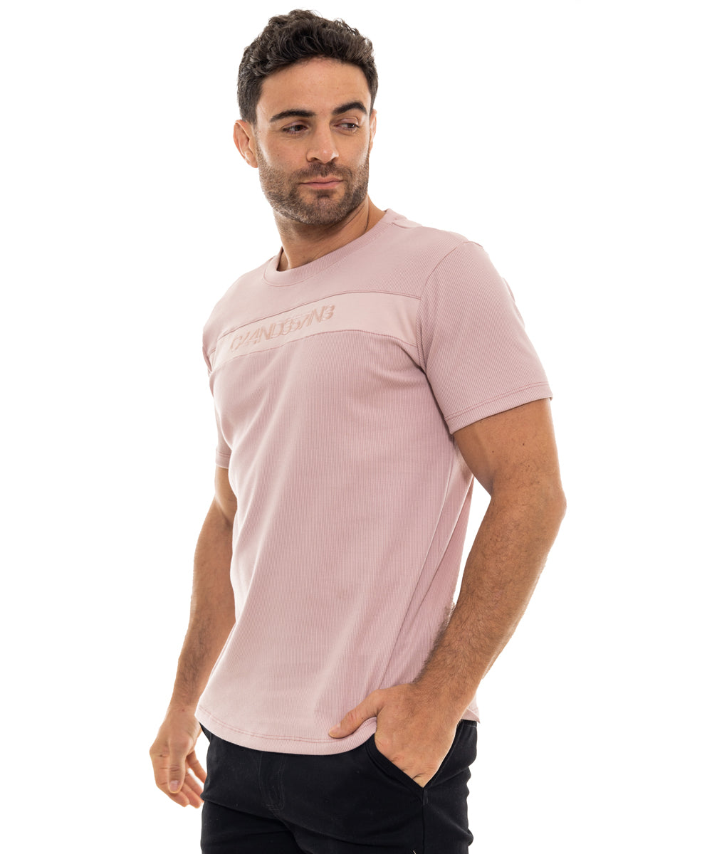 Camiseta Rib Rosa