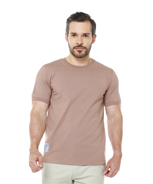 Camiseta Aplique Café