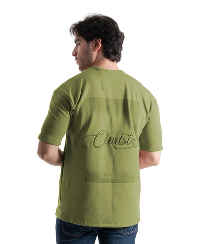 CAMISETA OVERSIZE ESTAMPADA VERDE