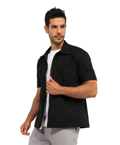 CAMICHAQUETA MANGA CORTA NEGRO