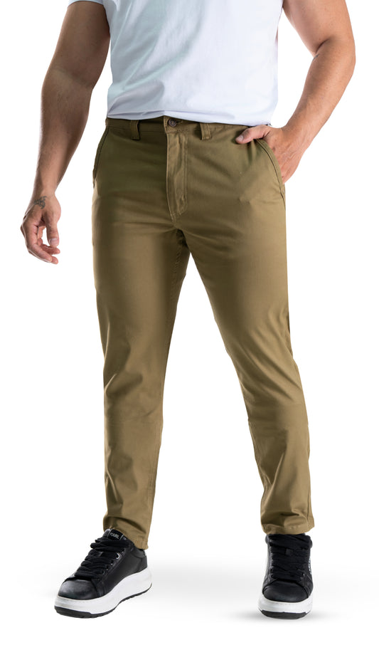 PANTALON CLASICO OLIVA