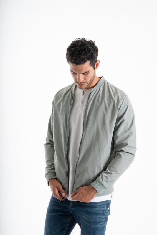 CHAQUETA BOMBER LIGERA VERDE