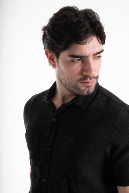 CAMISA TEXTURA PANAL NEGRO