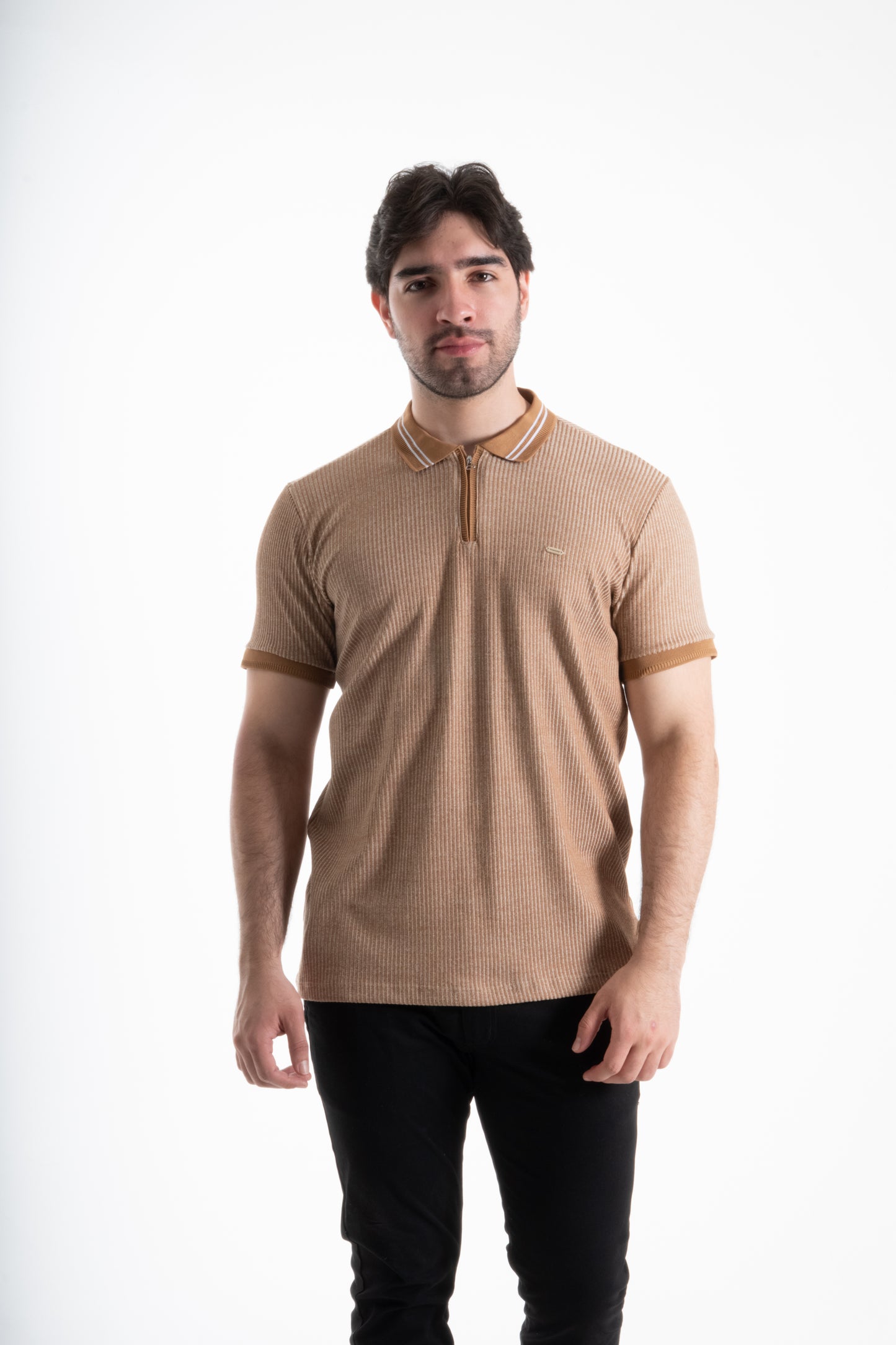 POLO CLASICA CON CREMALLERA KAKI