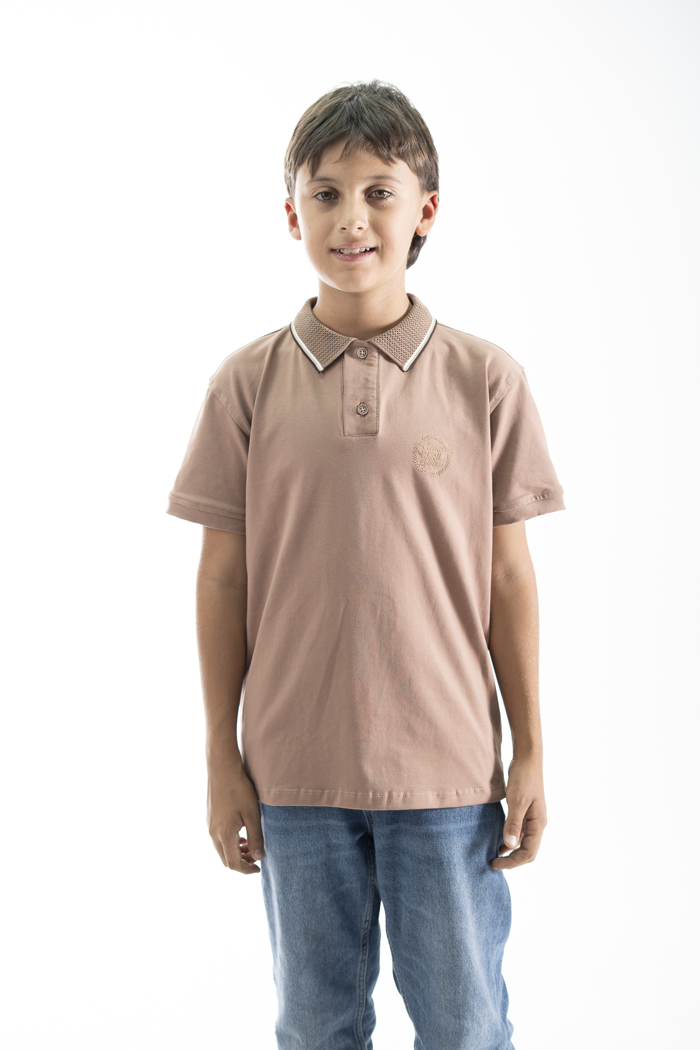POLO PARA NIÑOS CLASICA CAFE