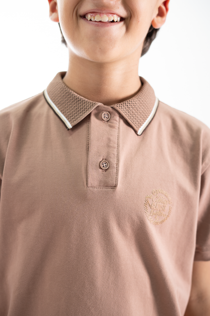 POLO PARA NIÑOS CLASICA CAFE
