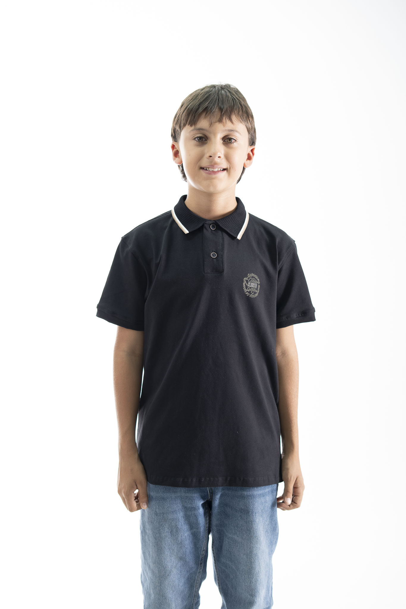 POLO PARA NIÑOS CLASICA NEGRO
