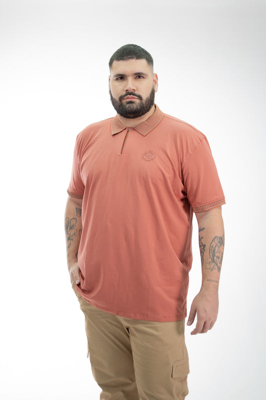 POLO CREMALLERA LADRILLO