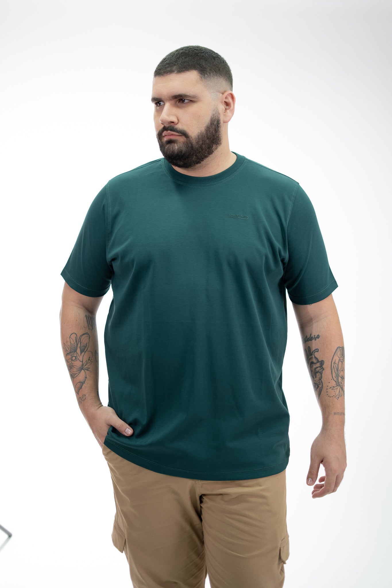 CAMISETA PREMIUM VERDE BOTELLA