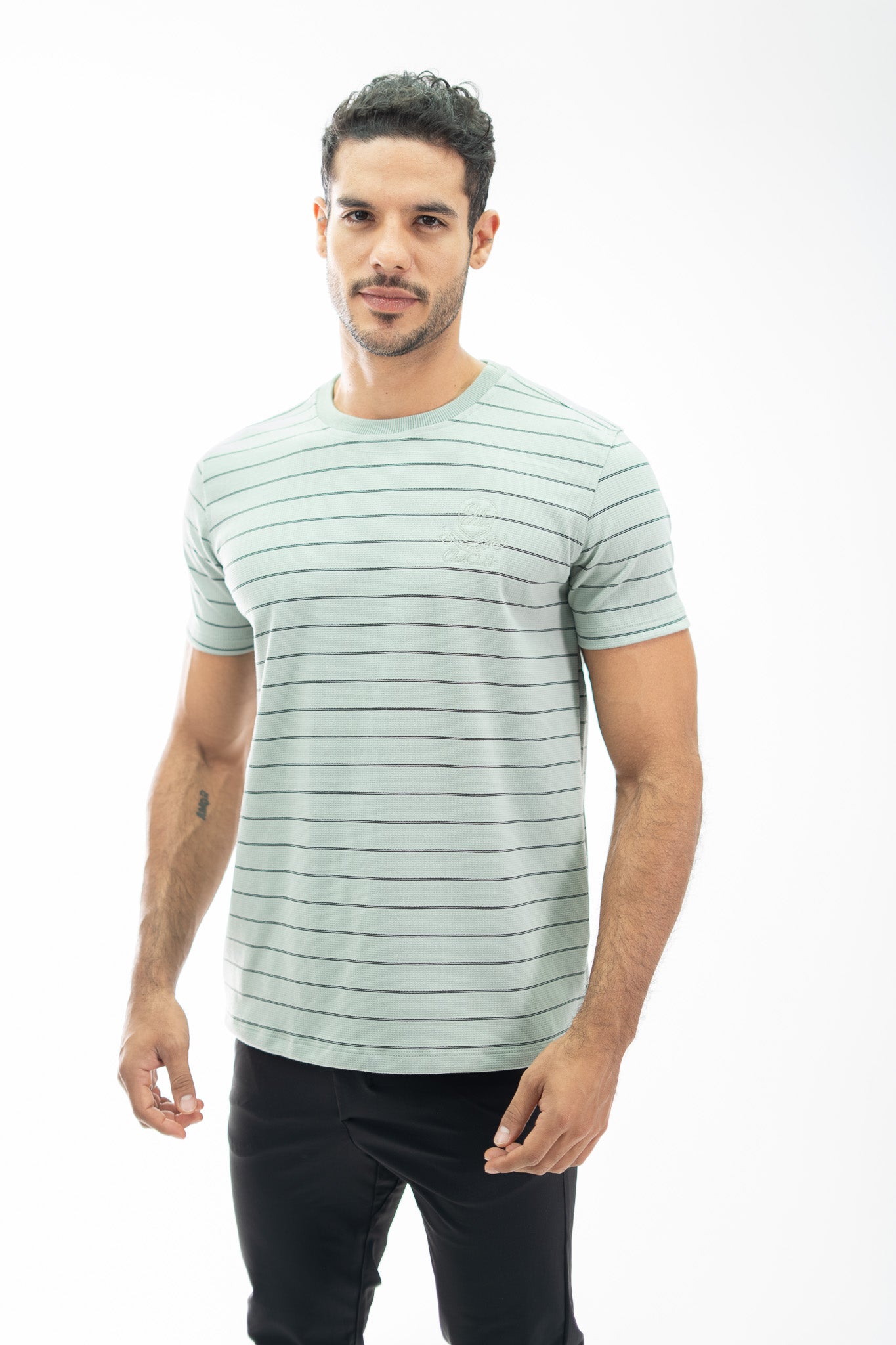 CAMISETA RAYAS VERDE