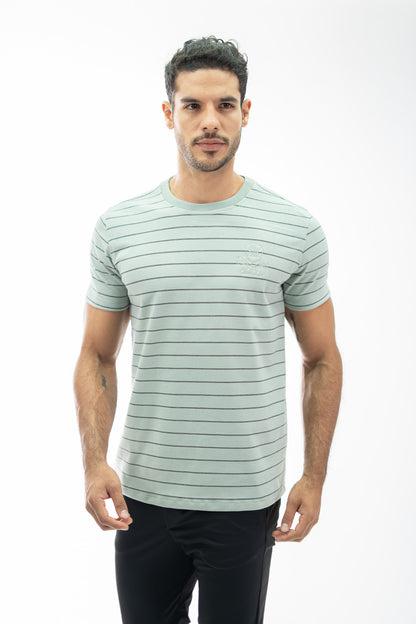 CAMISETA RAYAS VERDE