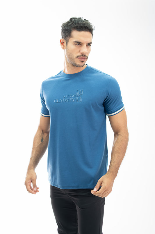 CAMISETA TEXTURA AZUL