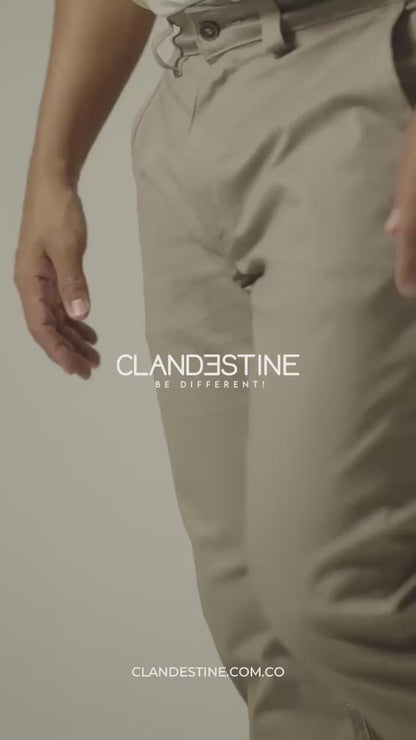 PANTALON CLASICO CREMA